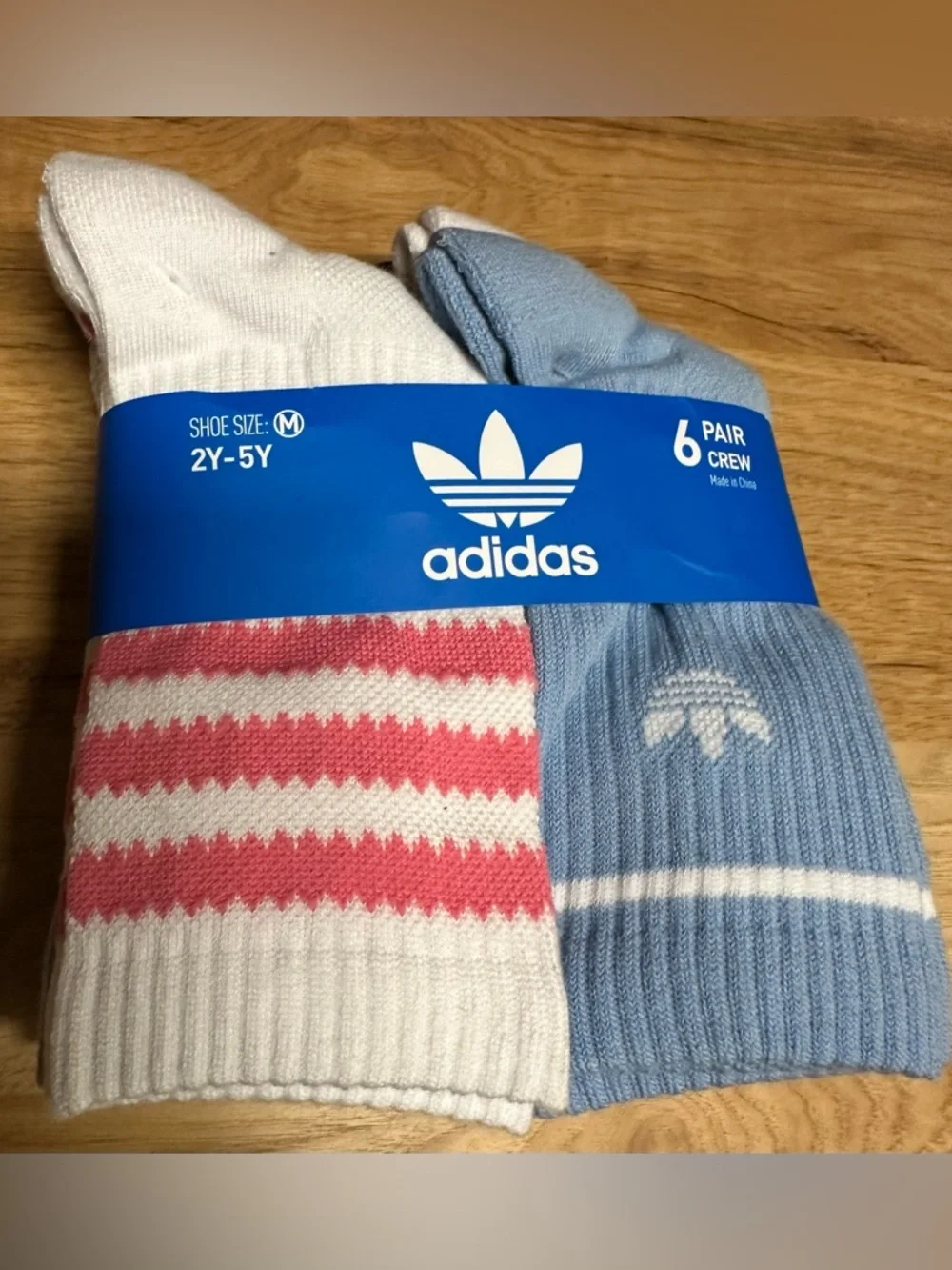 adidas Youth ORI Remix 6 Pack Crew White / Pink Fusion / Ash Blue NWT